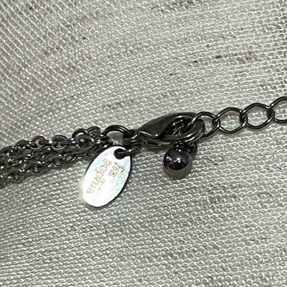 Retired Vintage Lia Sophia Silver Tone Inner Circle Necklace - Picture 5 of 5